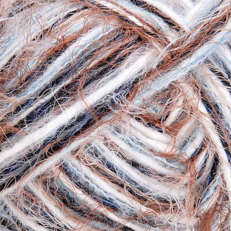 Vlněná pletací příze Marlen dlouhý vlas hnědo-bílý melír