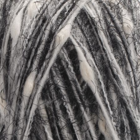 Efektní pletací příze Marlen šedobílý melír s vlasem