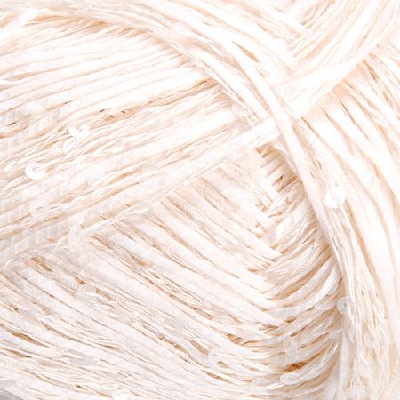 Stužková pletací příze MarLen s flitry slonová kost