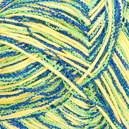 Bavlna směs pletací příze MarLen melír žlutá/modrá/zelená