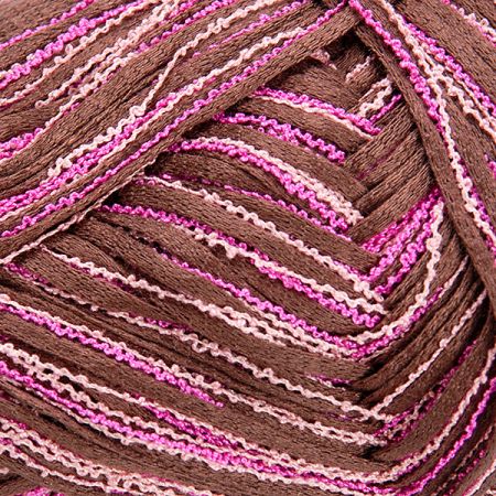 Bavlna směs stužková příze MarLen hnědorůžový melír