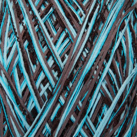 Bavlna/směs příze Marlen tyrkysovohnědý melír