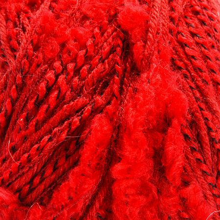 Vlněná pletací příze bukle MarLen červený melír