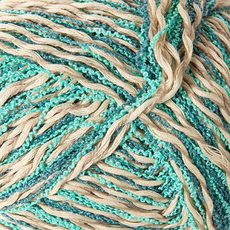 Bavlněná pletací příze MarLen béžovotyrkysový melír