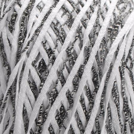Stužková pletací příze MarLen bíločerný melír