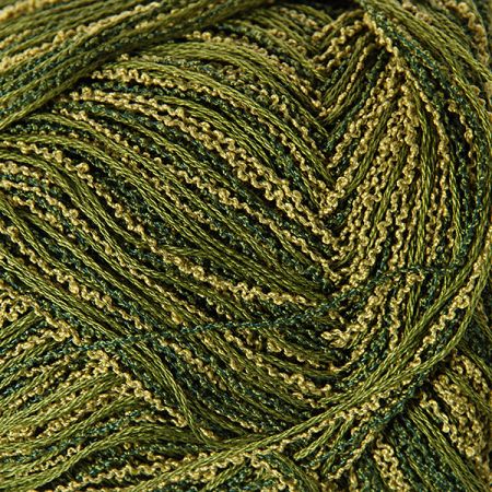 Bavlněná pletací příze MarLen s buklé nitkou zelená