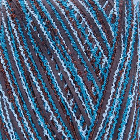 Bavlněná stužková příze MarLen hnědomodrý melír