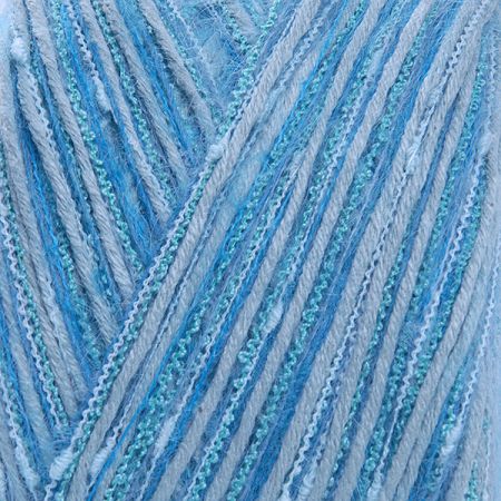 Směsová vlněná pletací příze modrý melír
