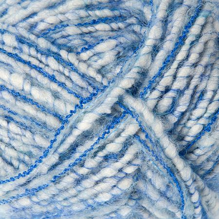 Vlněná směsová příze MarLen modrobílý melír