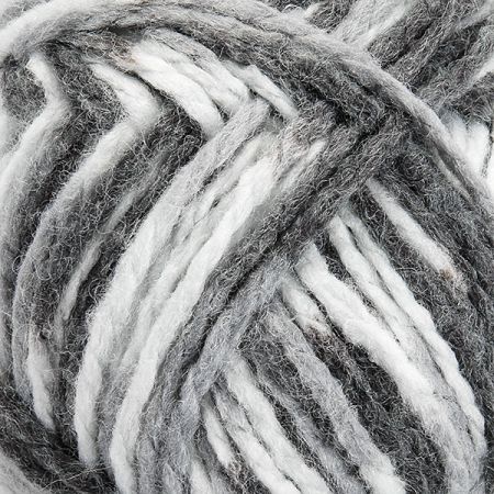 Vlněná směsová pletací příze MarLen šedobílý melír