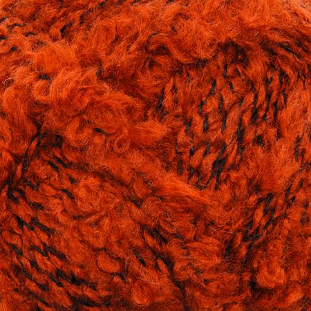 Mohérová pletací příze vlnka/bukle hnědočerná