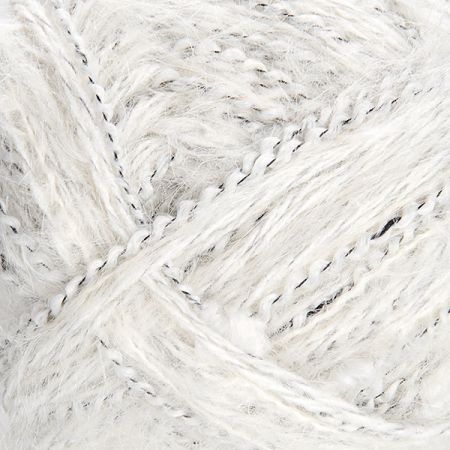 Vlněná pletací příze MarLen s nopky bílošedý melír