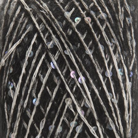 Pletací příze mohér směs MarLen s flitry černá