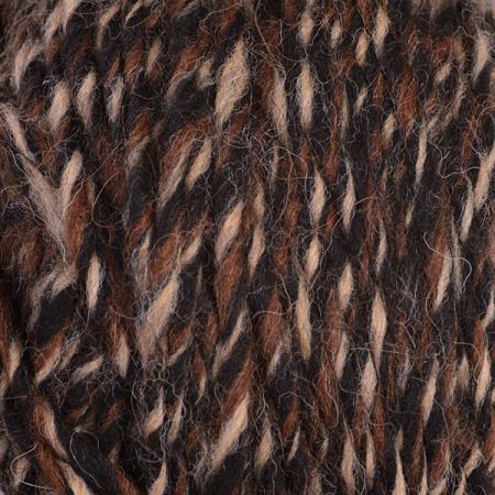 Melírová vlněná příze Marlen černá/hnědá/krémová