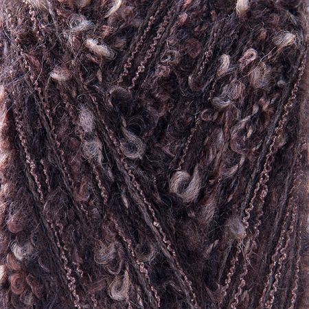 Vlněná pletací příze bukle MarLen hnědý melír