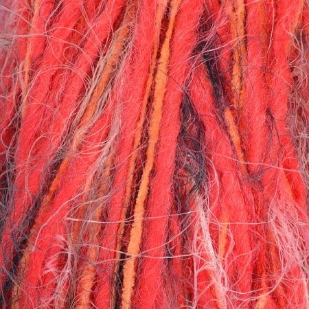 Efektní směsová příze MarLen červený melír s vlasem