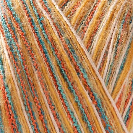 Vlněná příze MarLen zelenooranžový melír