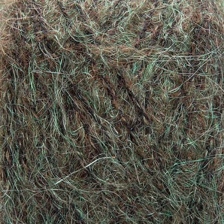 Pletací mohérová příze s leskem zelenočerná