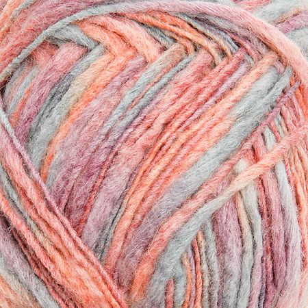 Efektní vlněná příze Marlen nestejné síly fialovomodrorůžová 
