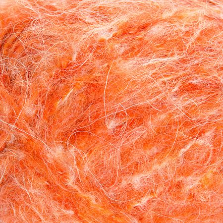 Mohérová pletací příze MarLen hustší vlas oranžová