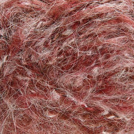 Mohérová pletací příze MarLen hustší delší vlas vínová