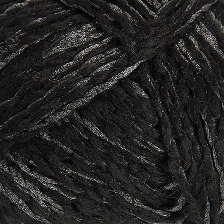 Směsová vlněná příze MarLen černá se stříbrnou nití