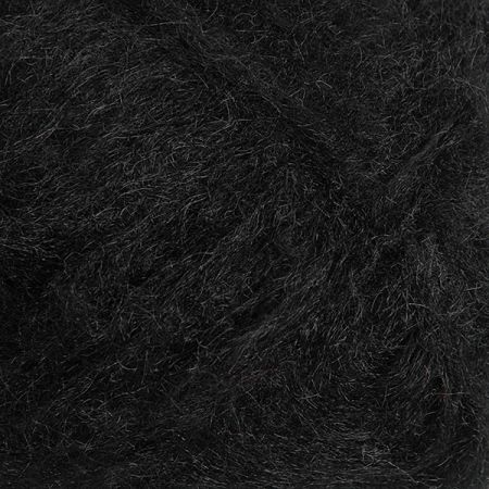 Pletací mohérová silnější příze černá