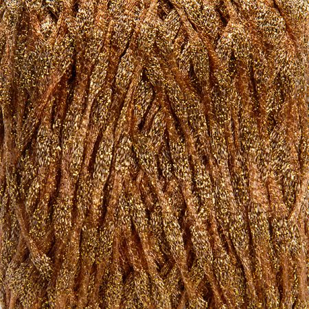 Efektní přípletová pletací příze rezavozlatá MarLen