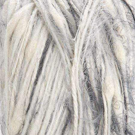 Efektní pletací příze Marlen bíločerný melír s vlasem