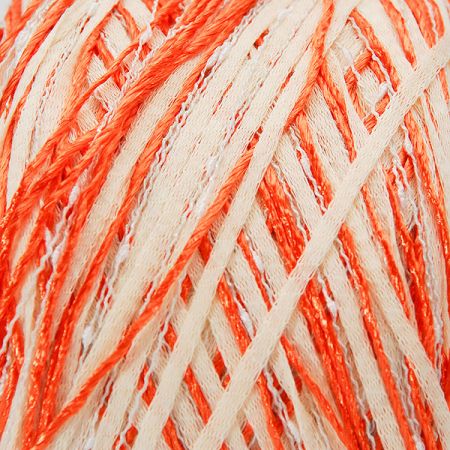 Pletací příze stužková melír oranžový