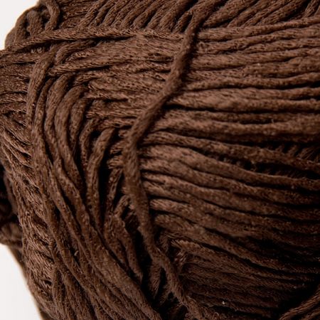 Bavlna směs tmavě hnědá lesklá kulatá