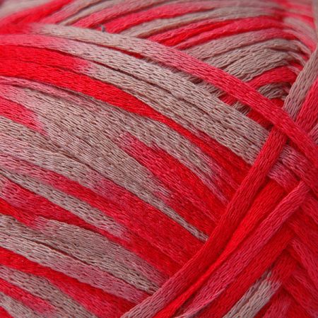 Efektní stužková pletací příze MarLen červený melír