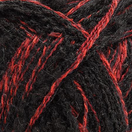 Vlněná směsová pletací příze MarLen bukle černovínová