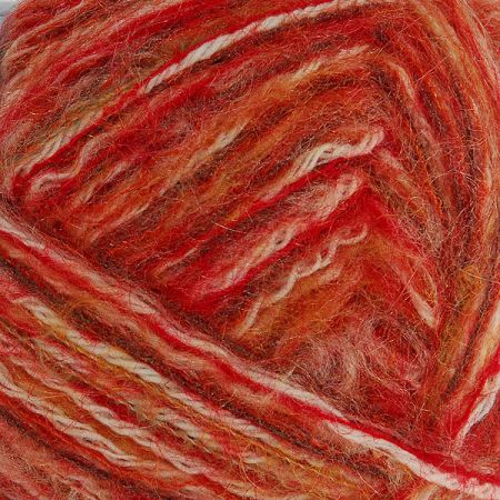 Vlna směs příze Marlen červenosmetanový melír