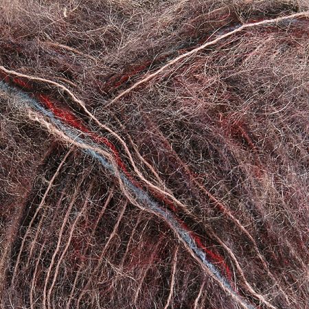 Vlněná měsová pletací příze fialový melír