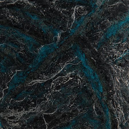 Vlna moher směsová příze Marlen černá/šedá/tyrkys