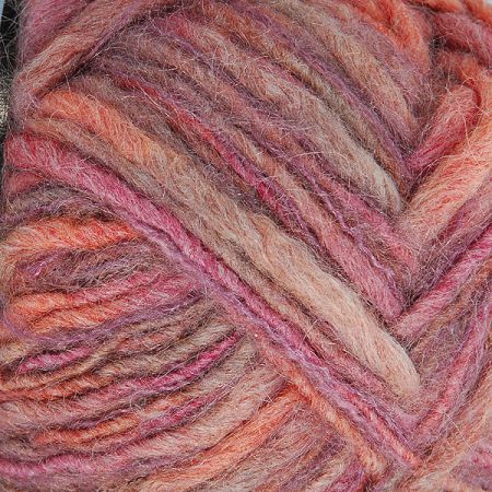 Efektní vlněná příze Marlen nestejné síly růžový melír