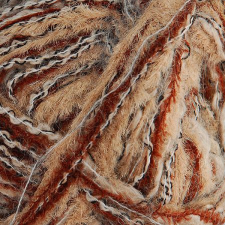 Vlněná pletací příze Marlen buklé hnědý melír