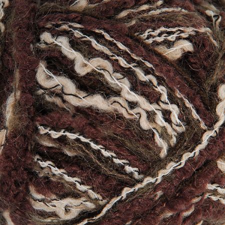 Buklé vlněná příze Marlen hnědý melír