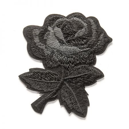 Nášivka černá růže