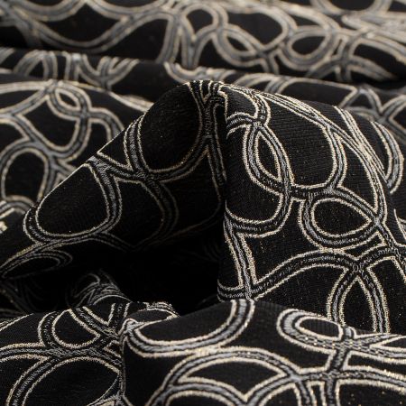 Lamé žakárová látka šatová oboustranná