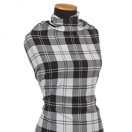 Viskozová látka kostka černá bílá