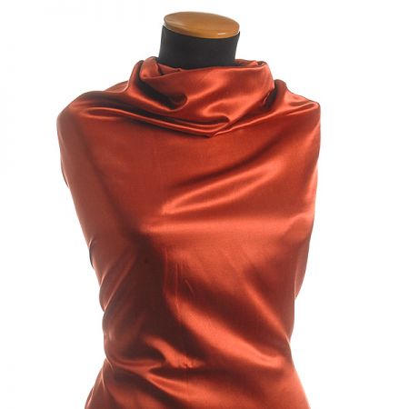 Satén hladký hnědý