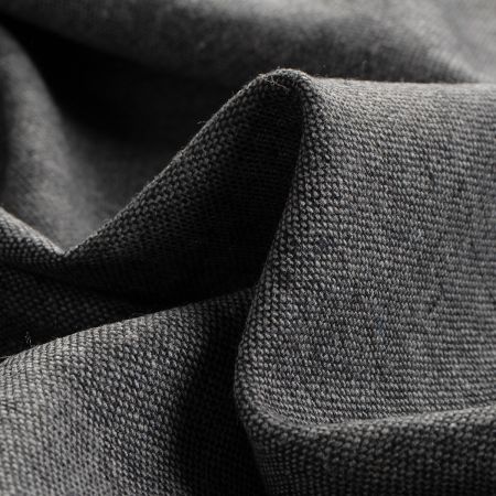 Tvídová látka UNI šedočerný melír