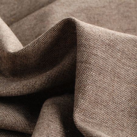 Tvídová látka UNI hnědokrémový melír