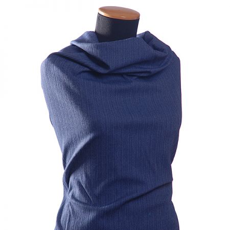 Riflovina pružná plastický proužek modrý melír