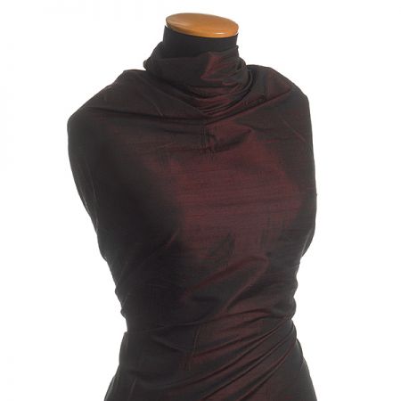 Šantung jednobarevný matný tmavě vínový II.jakost