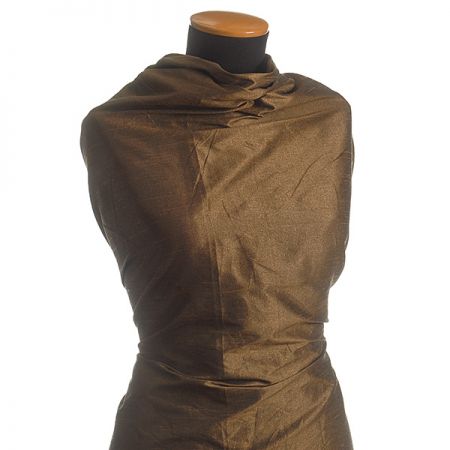 Umělé hedvábí imitace šantung hnědočerný