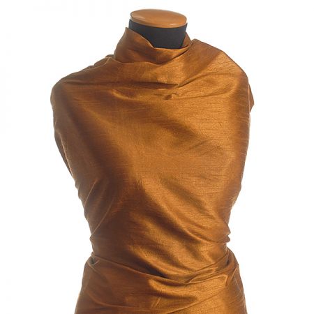 Umělé hedvábí imitace šantung měděný 