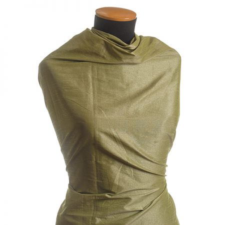 Umělé hedvábí imitace šantung šanžán zelený